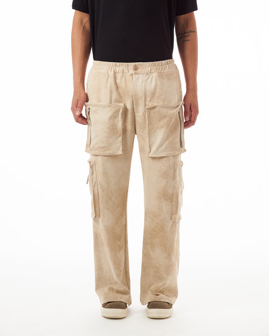 Pantalone Cargo Scamosciato