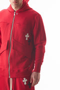 Felpa Zip Patte